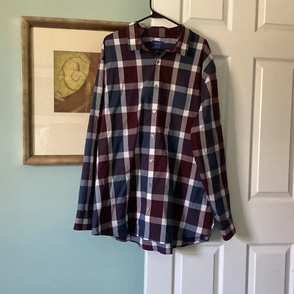 3XB Apartment 9 plaid Mens button down